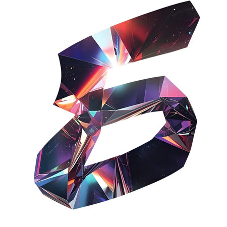 Letter S of the alphabet made of low poly style. Vector illustration Generative AIの素材