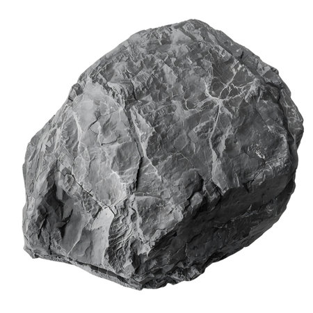Rock isolated on white background. 3d rendering. Computer digital drawing Generative AIの素材