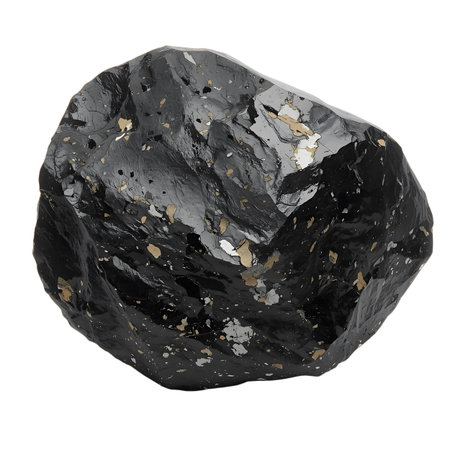 black tourmaline isolated on the white background. 3d illustration Generative AIの素材