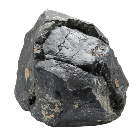coal isolated on white background close up. Clipping path included Generative AIの素材