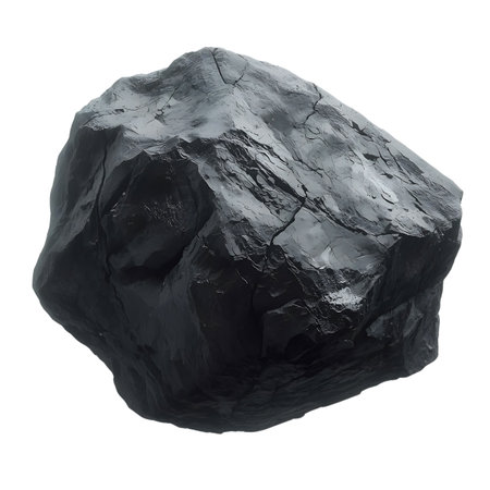 coal isolated on white background. Clipping Path. Full depth of field Generative AIの素材