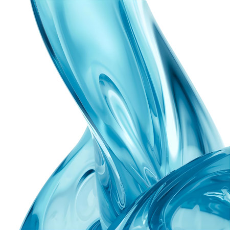 Abstract blue background with smooth lines. 3d rendering, 3d illustration Generative AIの素材