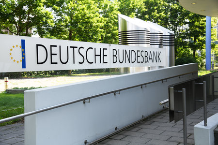 Munich, Bavaria, Germany - May 19, 2018: The German Federal Bank Munich branch - Deutsche Bundesbank is the central bank of the Federal Republic of Germanyのeditorial素材