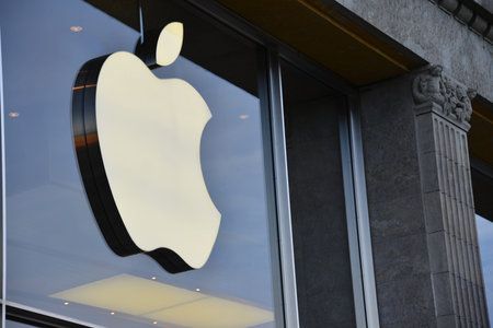 Hamburg, Germany - February 23, 2019: Apple store in Hamburg, Germany - Apple is an American...