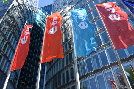 Essen, North Rhine-Westphalia, Germany - May 13, 2019: Headquarters of E.ON SE in Essen, Germany - E.ON is one of the world's largest investor-owned electric utility service providersのeditorial素材