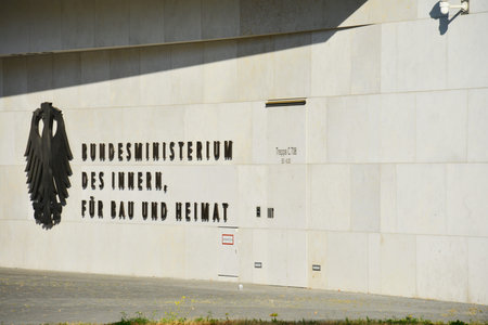 Berlin, Germany - September 23, 2019: Entrance to the Federal Ministry of the Interior, Building and Community in Berlin, Germanyのeditorial素材