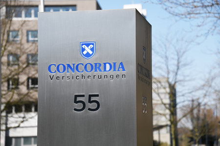 Hanover, Lower Saxony, Germany - April 5, 2020: Headquarters of Concordia Versicherungen in Hanover, Germany - Concordia is a German insurance companyのeditorial素材