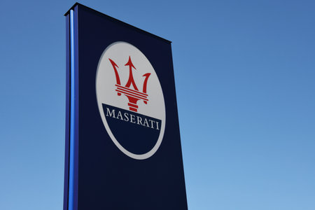 Hanover, Lower Saxony, Germany - May 21, 2020: Maserati dealership in Hanover, Germany - Maserati is an Italian sports car manufacturer based in Modenaのeditorial素材