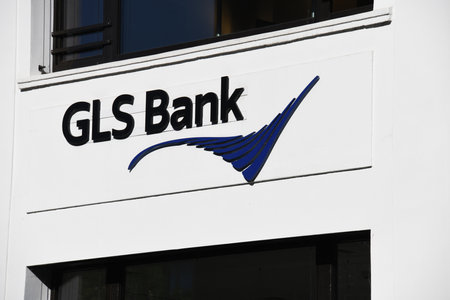 Hamburg, Germany - June 24, 2020: GLS Bank in Hamburg, Germany - GLS is a German ethical bank based in Bochumのeditorial素材