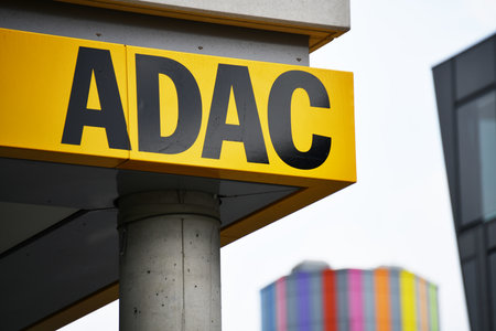 Essen, North Rhine-Westphalia, Germany - September 10, 2021: Allgemeine Deutscher Automobil-Club eV in Essen, Germany - ADAC is an automobile association in Germanyのeditorial素材