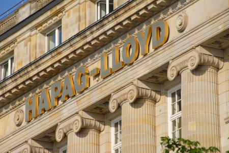 Hamburg, Germany - May 21, 2008: Headquarters of Hapag-Lloyd AG in Hamburg, Germany - Hapag-Lloyd is a multinational transportation company, the world' fifth largest container carrierのeditorial素材