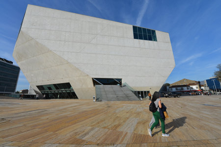 Porto, Portugal - March 8, 2017: Casa da Musica - The House of Music is a modern Potuguese concert hall in Oporto, Portugalのeditorial素材