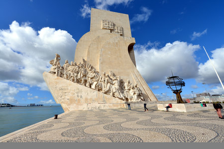 Belem, Lisbon, Portugal - March 6, 2016: The Monument to the Discoveries in Belem near Lisbon, Portugalのeditorial素材