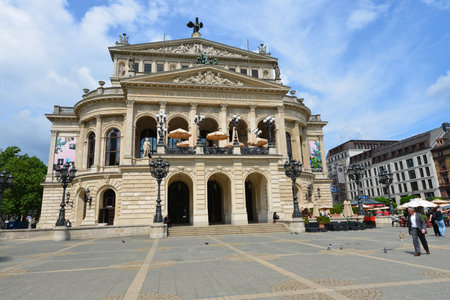 Frankfurt, Hesse, Germany - May 16, 2018: The original opera house in Frankfurt is now the Alte Oper (Old Opera), a concert hall and former opera houseのeditorial素材