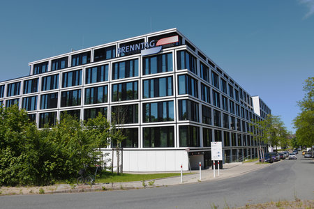 Essen, North Rhine-Westphalia, Germany - May 13, 2019: Headquarters of Brenntag AG in Essen Germany - Brenntag is the global market leader in chemical and ingredients distributionのeditorial素材