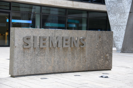 Munich, Bavaria, Germany - June 21, 2019: Headquarters of Siemens AG in Munich, Germany - Siemens is a German multinational conglomerate company and largest industrial manufacturing company in Europeのeditorial素材