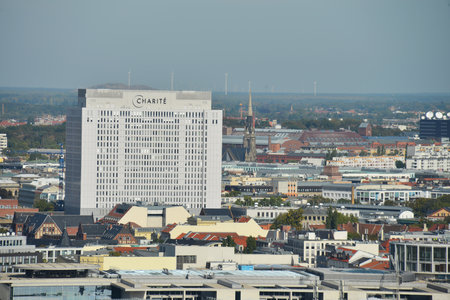 Berlin, Germany - September 23, 2019: Campus CharitÃ© main building Berlin, Germany - Charite is Europe's largest university clinic and one of Germany's most research intensive medical institutionsのeditorial素材