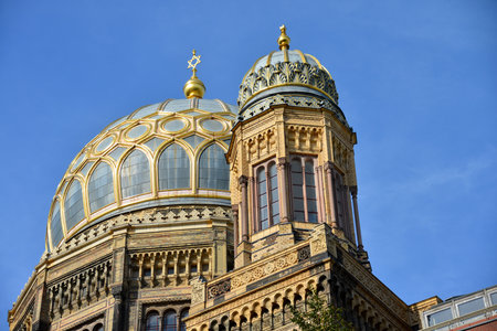 Berlin, Germany - Sepember 23, 2019: The New Synagogue - Neue Synagoge - on Oranienburger Strasse in Berlin, Germanyのeditorial素材