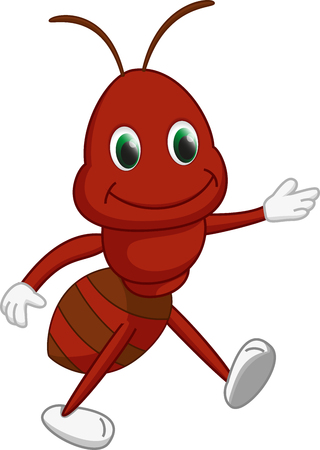 cute ant cartoonのイラスト素材