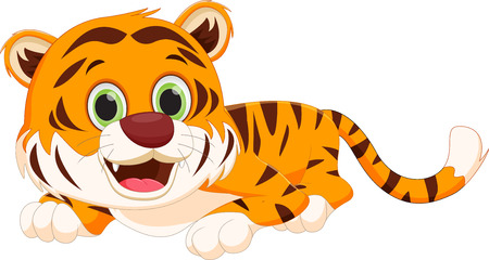 cute tiger cartoonのイラスト素材