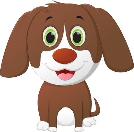 cute little dog cartoonのイラスト素材