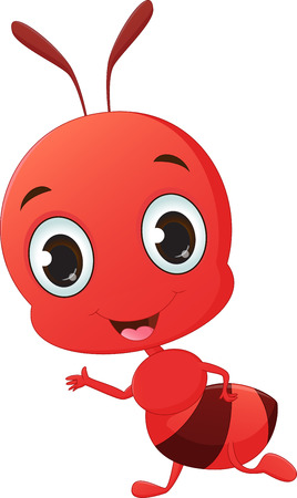 cute ant cartoonのイラスト素材