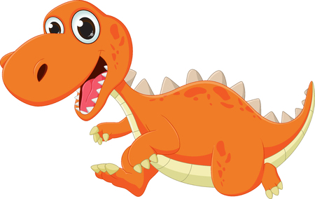 Cute dinosaur cartoonのイラスト素材