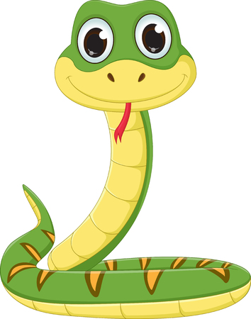 cute snkae cartoonのイラスト素材