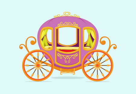 Princess Carriage cartoonのイラスト素材
