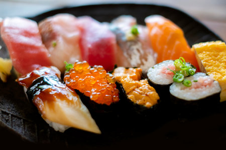 Sushi set japanese food style - Selective focus pointの写真素材