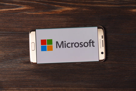 Kazan, Russian Federation - Aug 5, 2018: Microsoft Office mobile application on Samsung device's...
