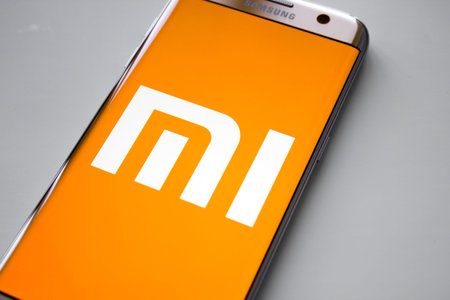 Kazan, Russian Federation - Jun 15, 2018: Xiaomi logo. Srirangapatna, India, 23 Dec 2017.