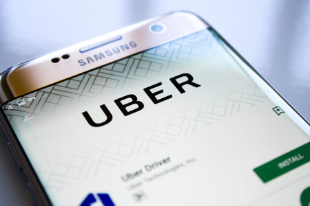 Kazan, Russian Federation - Jun 15, 2018: Uber app on App Store.