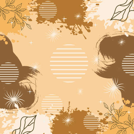 Silk scarf abstract pattern design with floral style. Design useful for hijab, kerchief, bandana, fabric, fashion, shawl, wallpaper, bed cover, etc.のイラスト素材