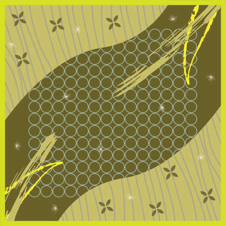 Silk scarf abstract pattern design with floral style. Design useful for hijab, kerchief, bandana, fabric, fashion, shawl, wallpaper, bed cover, etc.のイラスト素材