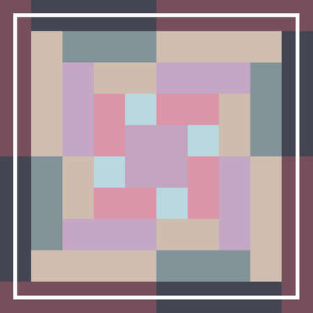 Silk scarf abstract pattern design with geometric style. Design useful for hijab, kerchief, bandana, fabric, fashion, shawl, wallpaper, bed cover, etc.のイラスト素材
