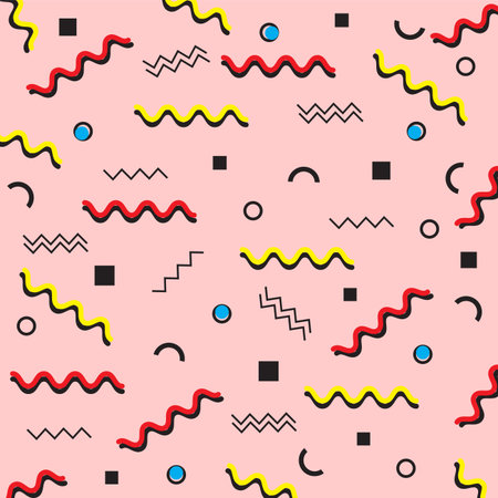 Silk scarf abstract pattern design with geometric style. Design useful for hijab, kerchief, bandana,...