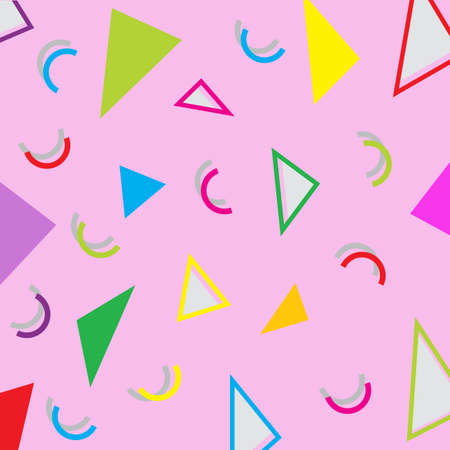 Silk scarf abstract pattern design with geometric style. Design useful for hijab, kerchief, bandana, fabric, fashion, shawl, wallpaper, bed cover, etc.のイラスト素材