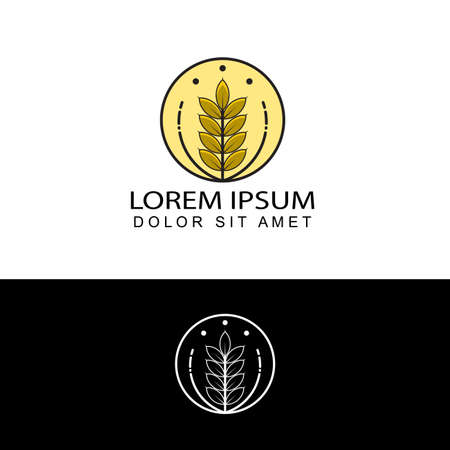agriculture logo template design vectorのイラスト素材