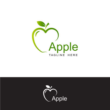 apple logo template design vectorのイラスト素材