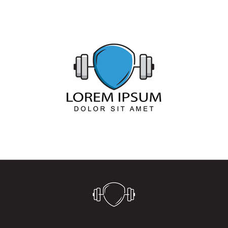 fitness guard logo template design vectorのイラスト素材