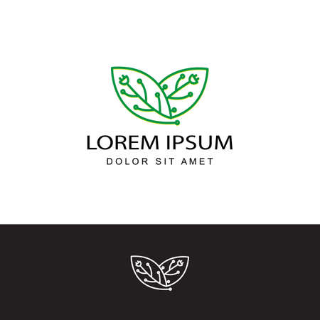 eco electric logo template designのイラスト素材