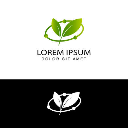 eco planet logo template design vectorのイラスト素材