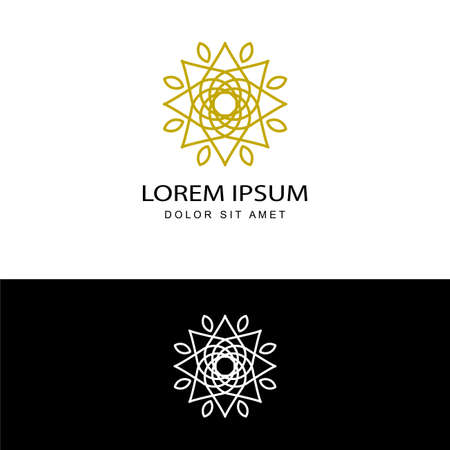lotus logo template design vectorのイラスト素材