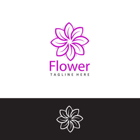 floral flower logo template design vectorのイラスト素材