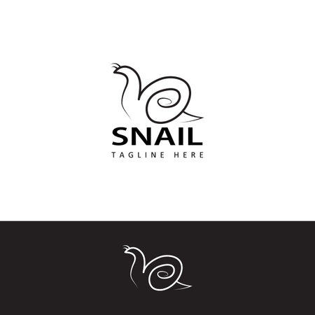 snail logo template designのイラスト素材