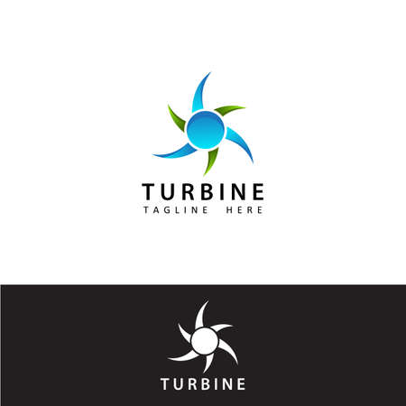 turbine logo template design vectorのイラスト素材