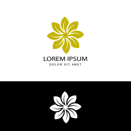 floral flower logo template design vectorのイラスト素材