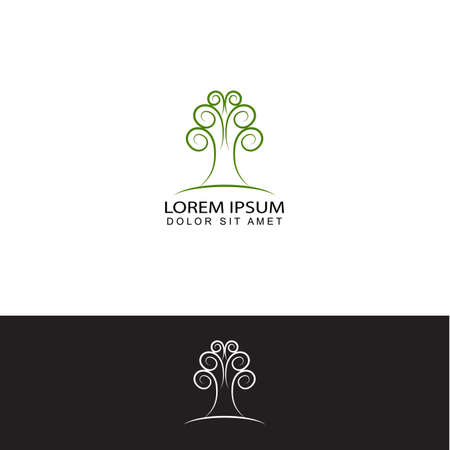 tree logo template design vectorのイラスト素材