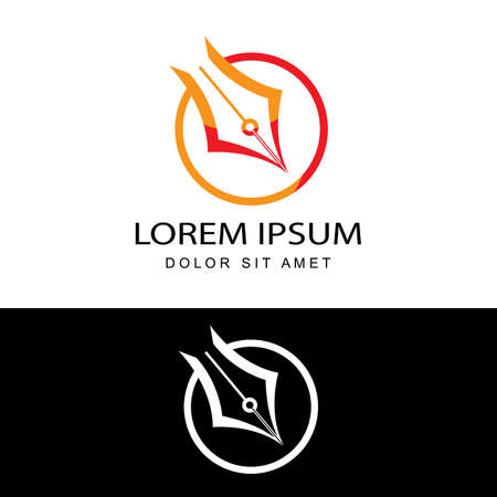 signature logo template design vector isolated backgroundのイラスト素材